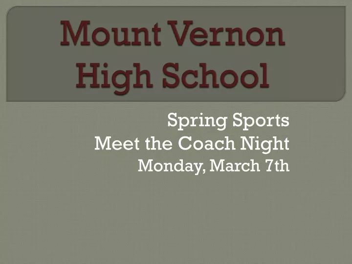 mount vernon high school