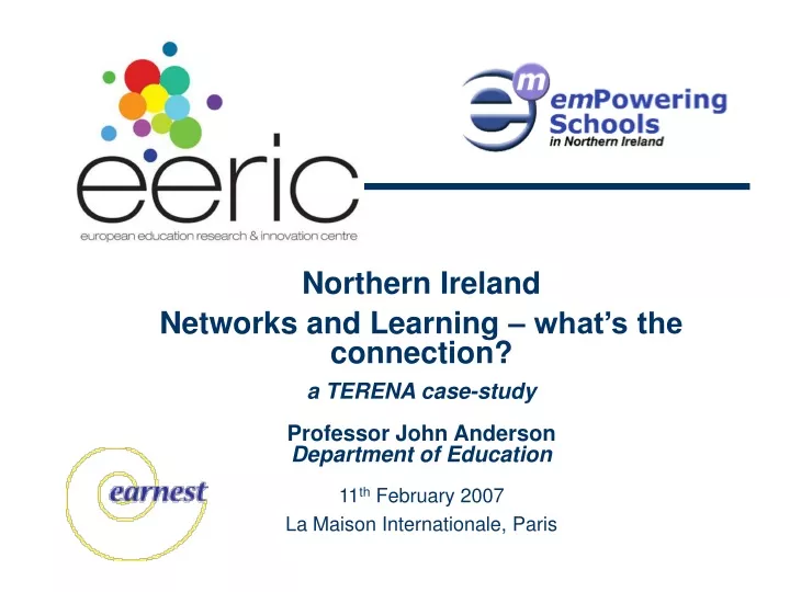 northern ireland networks and learning what