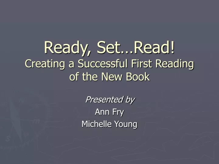 ready set read creating a successful first reading of the new book