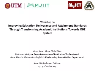 Megat Johari Megat Mohd Noor  Professor,  Malaysia Japan International Institute of Technology  &amp;