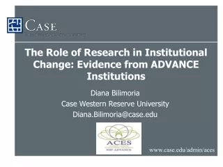 The Role of Research in Institutional Change: Evidence from ADVANCE Institutions