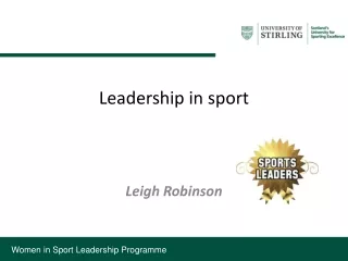 Leadership in sport