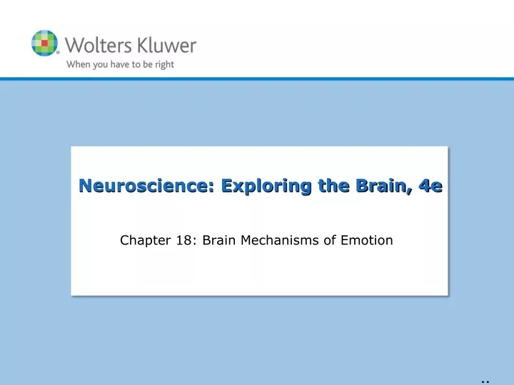 chapter 18 brain mechanisms of emotion