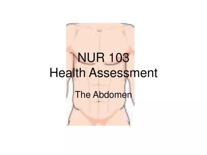 nur 103 health assessment