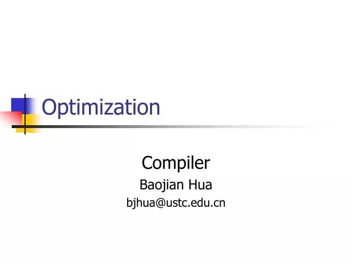 optimization