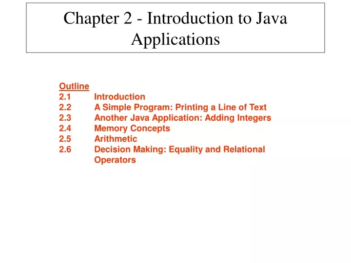 chapter 2 introduction to java applications