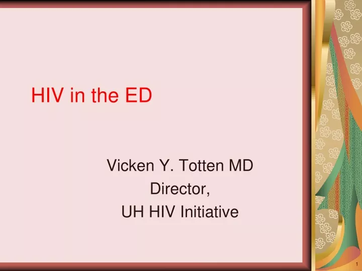 hiv in the ed