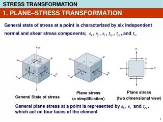 1.  PLANE–STRESS TRANSFORMATION
