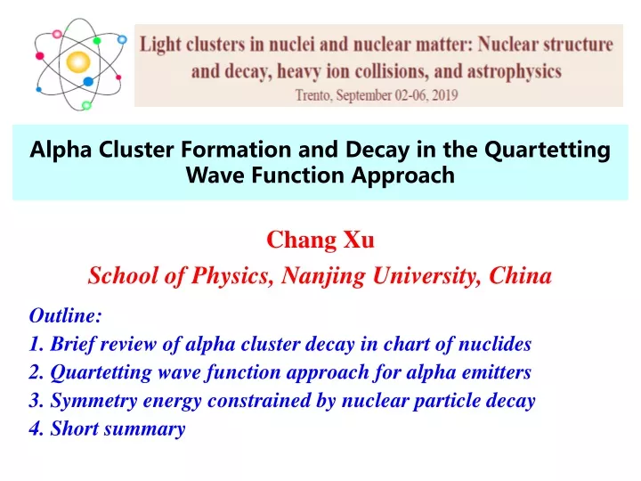 alpha cluster formation and decay