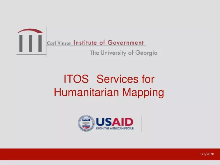 itos services for humanitarian mapping