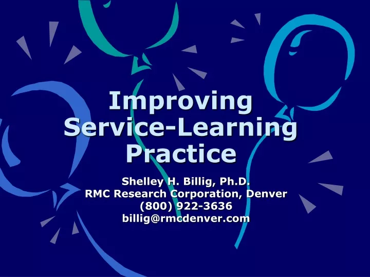 improving service learning practice