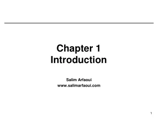 Chapter 1 Introduction