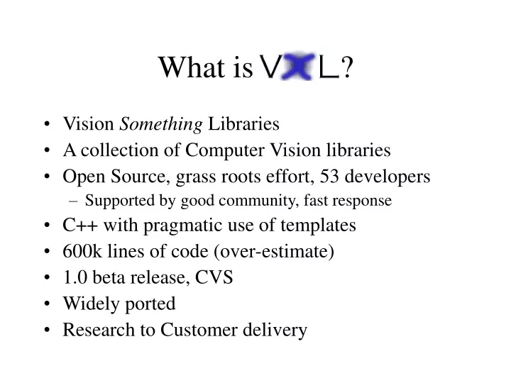 what is vxl