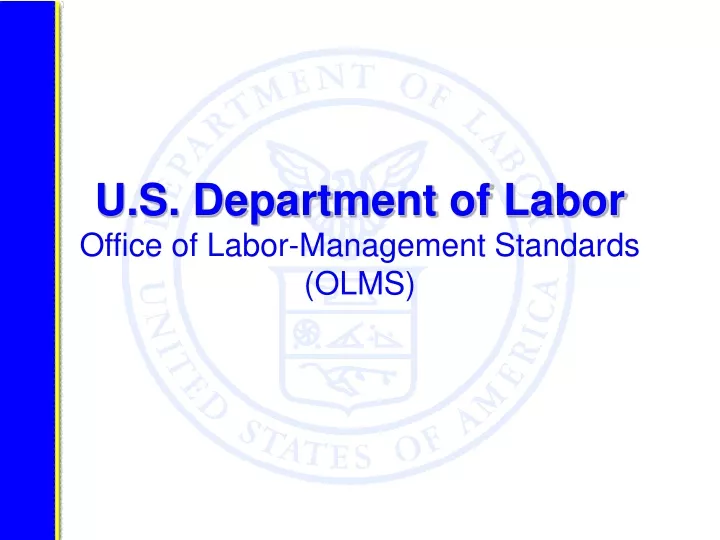 u s department of labor office of labor