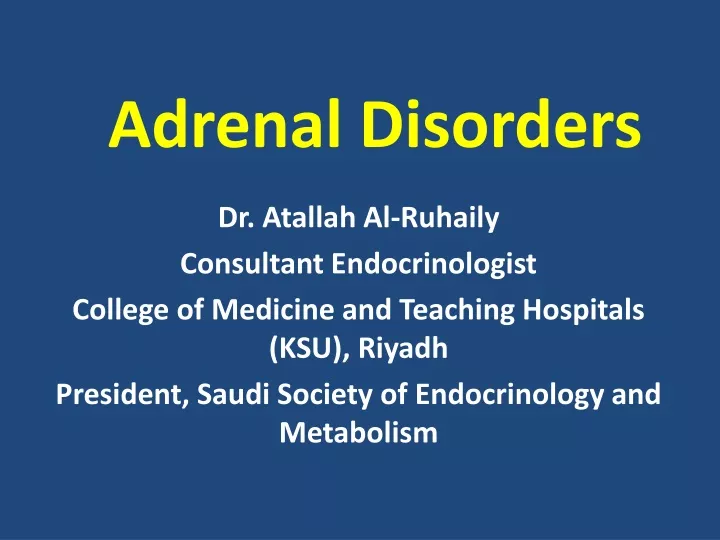 adrenal disorders