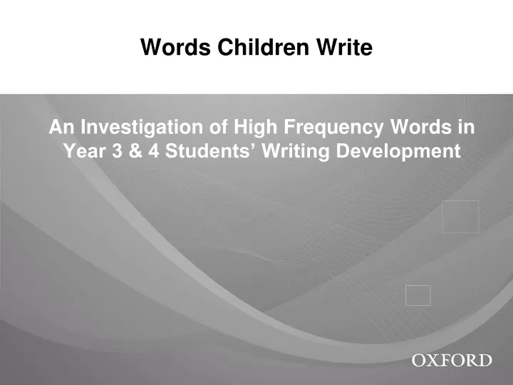 words children write