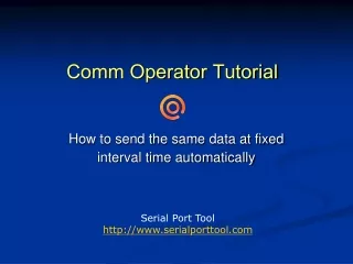 Comm Operator Tutorial