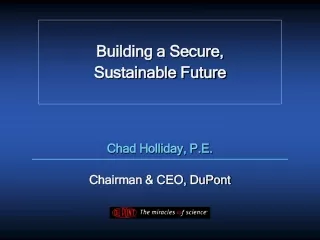 Building a Secure,        Sustainable Future
