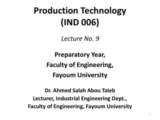Production Technology (IND 006)