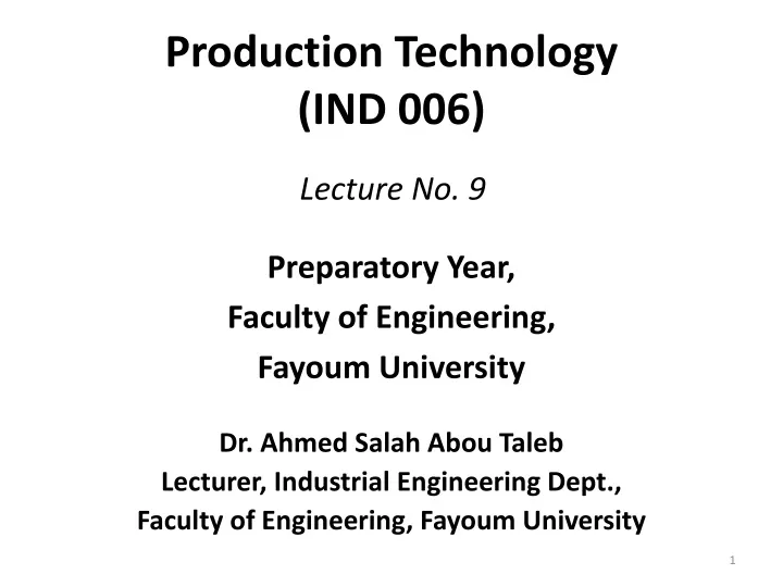 production technology ind 006