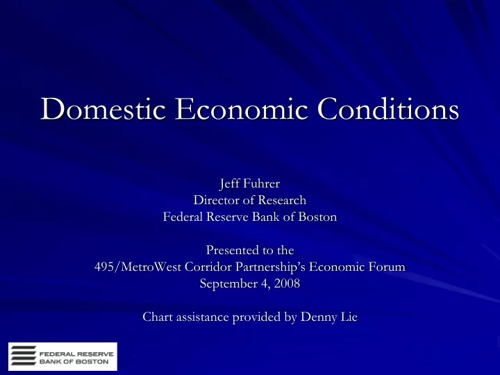 domestic economic conditions