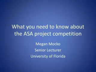 What you need to know about the ASA project competition