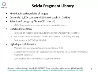 Selcia Fragment Library