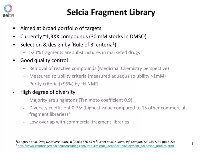 selcia fragment library
