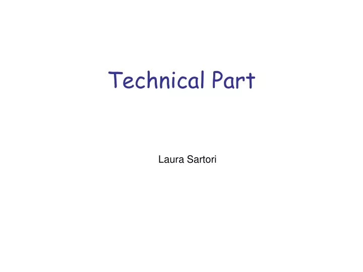 technical part