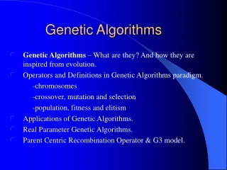 Genetic Algorithms