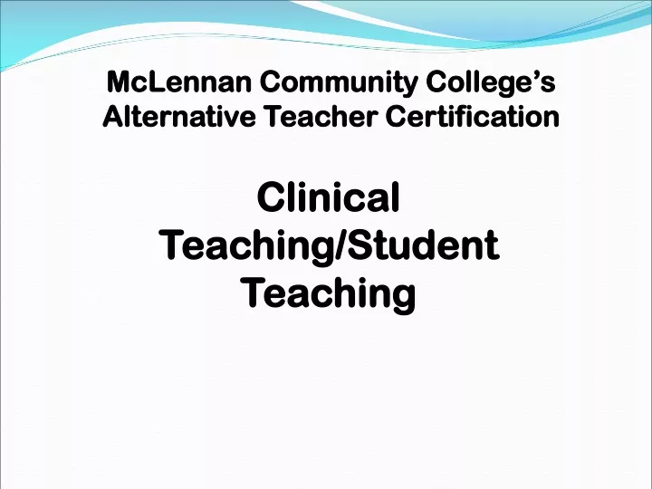 mclennan community college s alternative teacher
