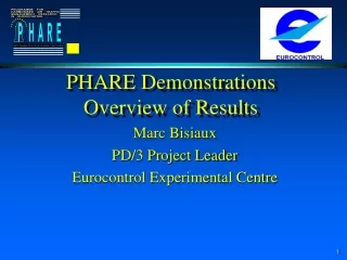 PHARE Demonstrations Overview of Results