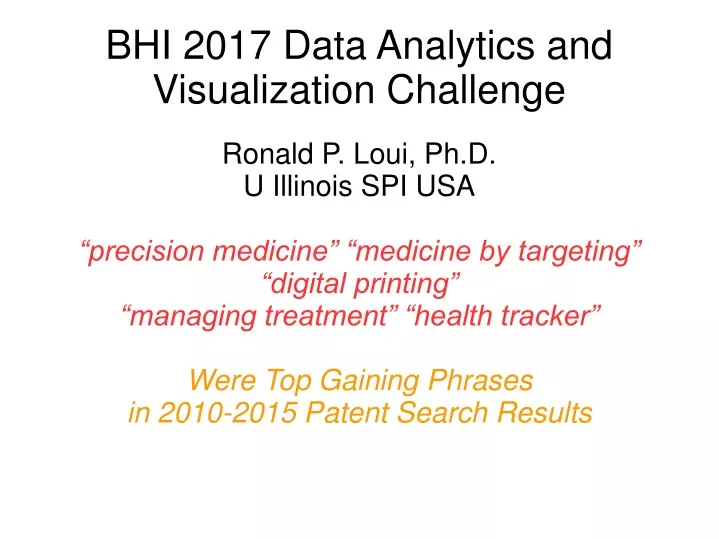 bhi 2017 data analytics and visualization challenge