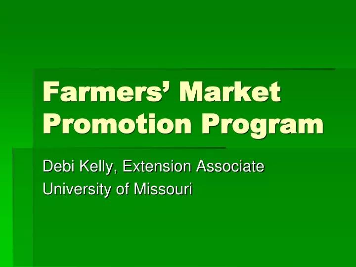farmers market promotion program