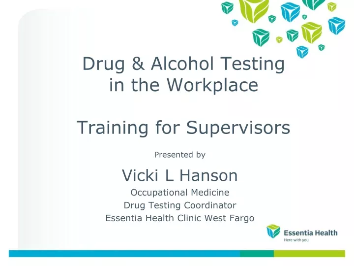 drug alcohol testing in the workplace training for supervisors