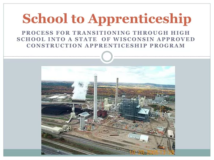 school to apprenticeship