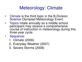 Meteorology: Climate
