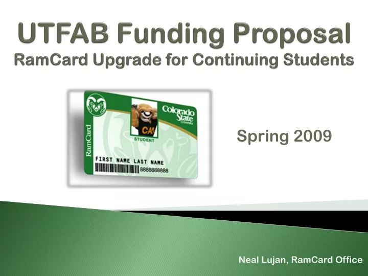 utfab funding proposal ramcard upgrade for continuing students