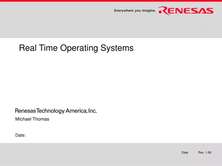 real time operating systems
