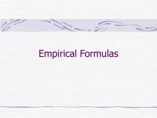 Empirical Formulas