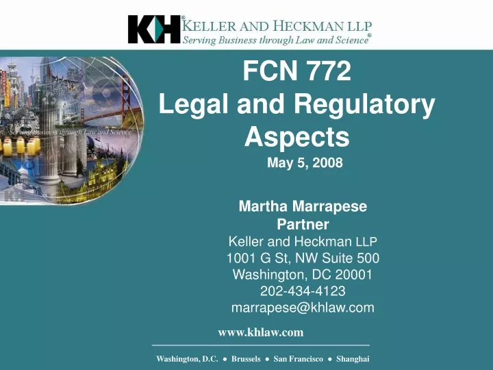 fcn 772 legal and regulatory aspects