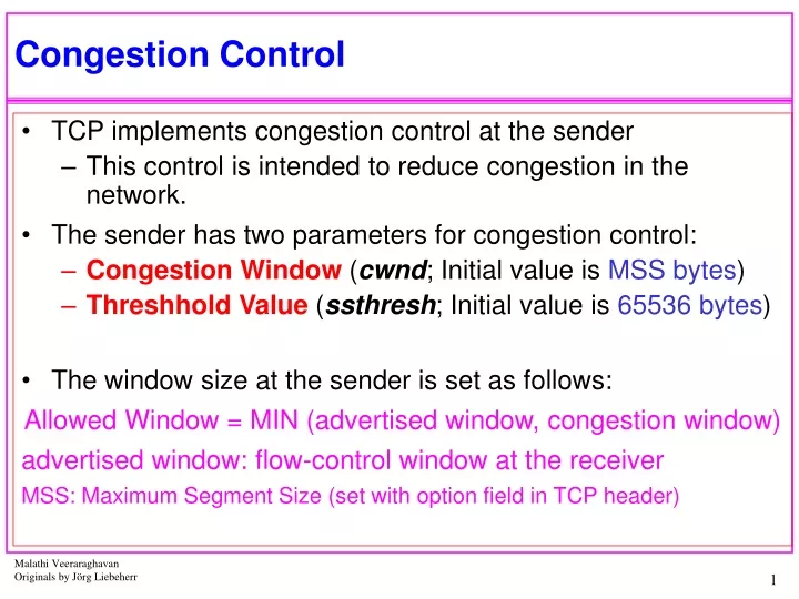 congestion control