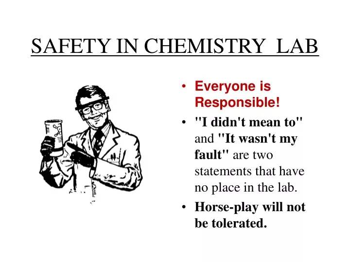 safety in chemistry lab