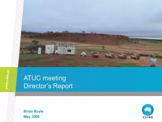 ATUC meeting Director’s Report