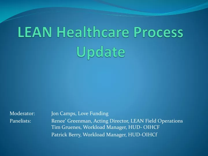 lean healthcare process update