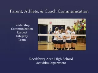 Parent, Athlete, &amp; Coach Communication