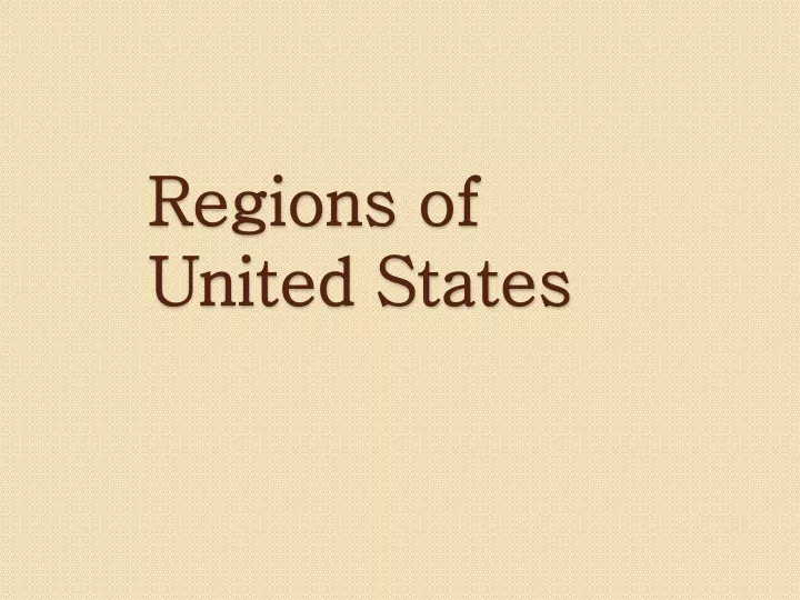 regions of united states