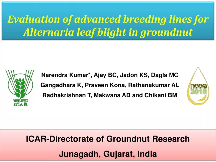 evaluation of advanced breeding lines