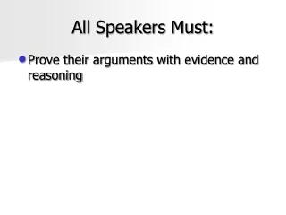 All Speakers Must: