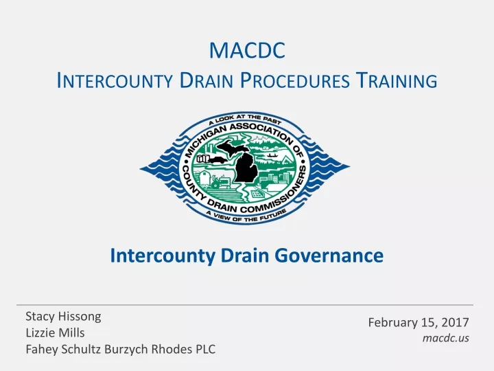macdc intercounty drain procedures training